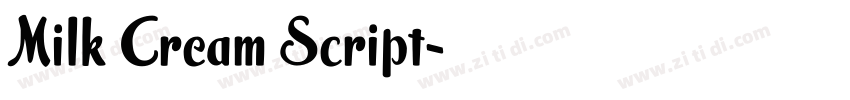 Milk Cream Script字体转换